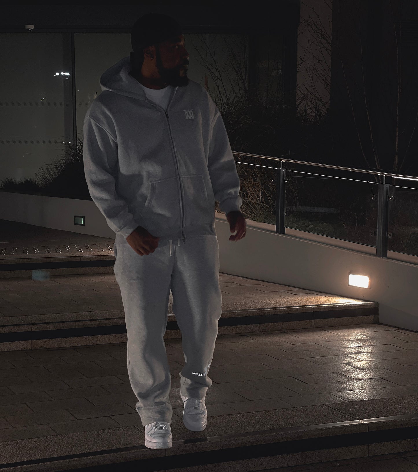 MA Grey Zip Hoodie