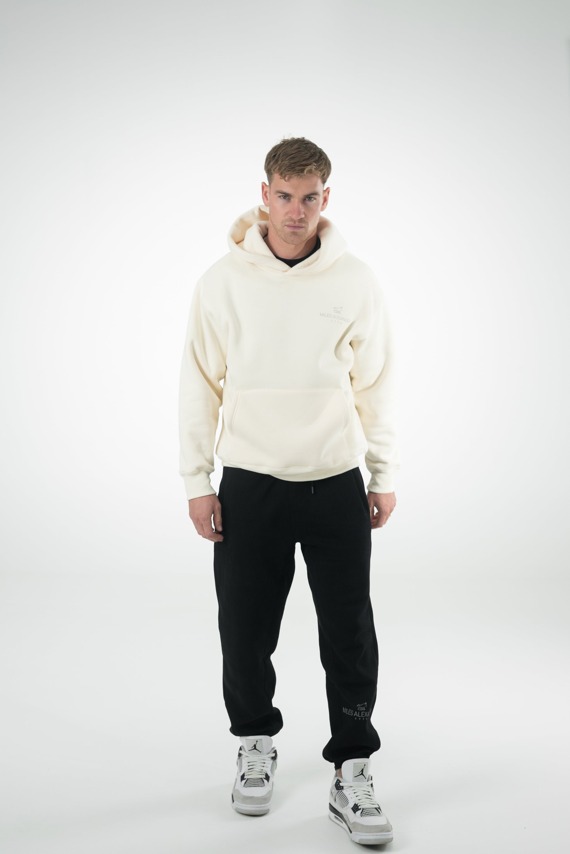 Thick essentials cream hoodie