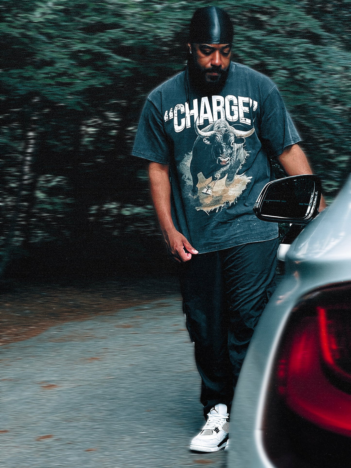 oversized bull graphic tee washed miles alexander